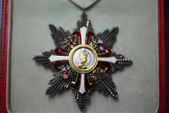 An Austrian Order of Elizabeth Grand Cross star (1898-1918) and matching Grand Cross sash badge